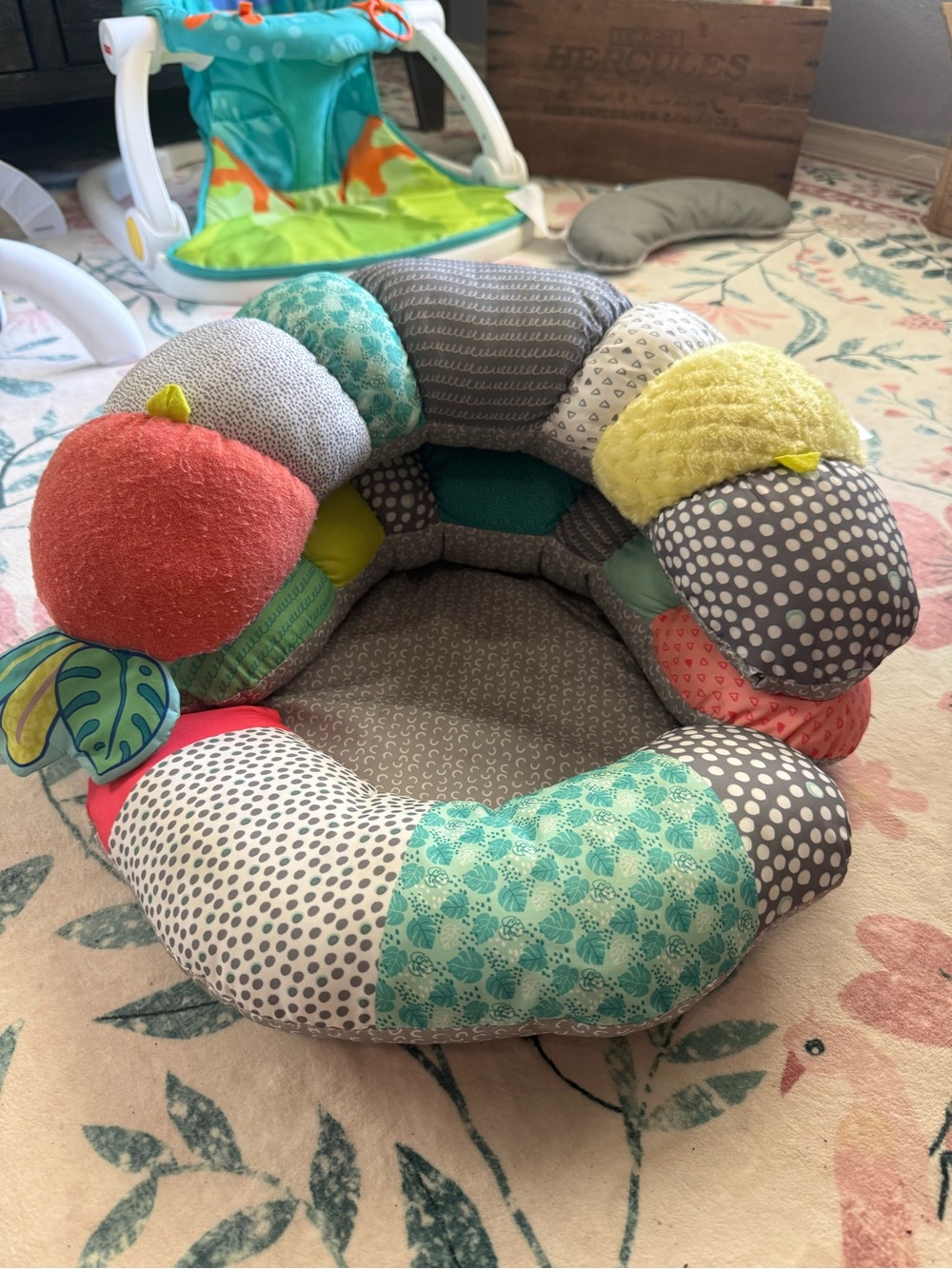 Multicolor Soft Baby Floor Seat - Comfort Support for Infants